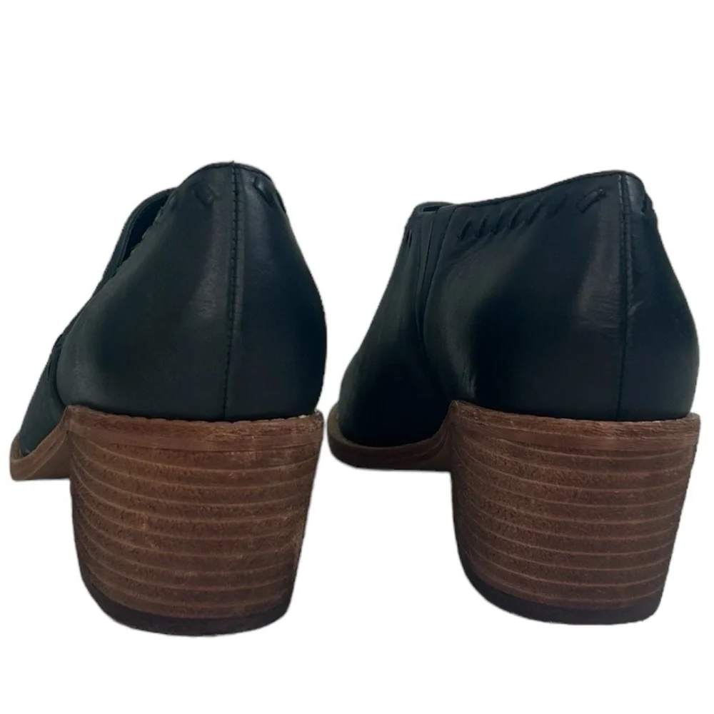 Caslon Julian Womens SZ 7.5 Black Leather Pointed Ankle Bootie Western Festival